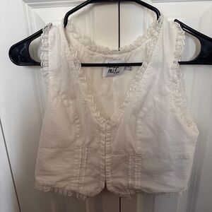 Princess Polly White Lace Crop Top